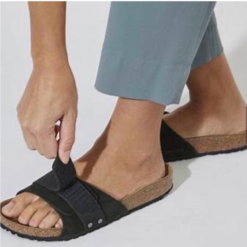 Birkenstock Oita Black Suede Slide Sandals size 42/11 US New in box